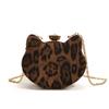 Chic Leopard Print Cat Head Small Shoulder Bag For Women In Trendy Urban Style