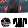 6Pcs Glossy Black Car Pillar Posts Stickers Fit For Jeep Compass 2007 2008 2009 2010-2017 Auto Door Window Exterior Trims