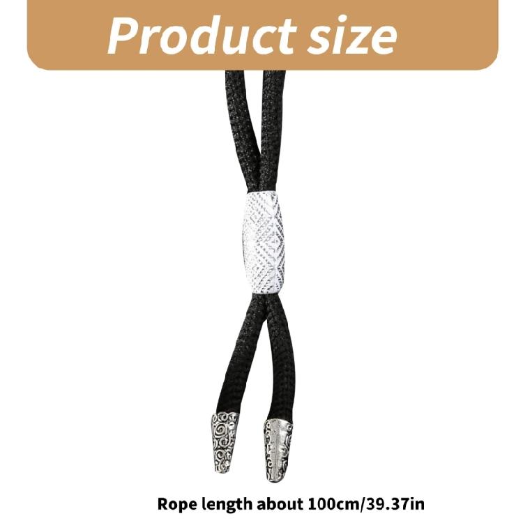 Плетеный шнурок-трубка Боло-галстук Резной кулон Ковбойский галстук-чокер