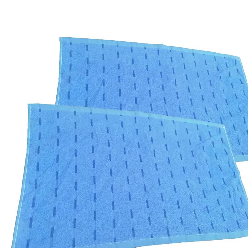 Полотенце для подушки из чистого хлопка для студентов, полотенце для военной подготовки в общежитии колледжа, синее 120 г 46 * 76