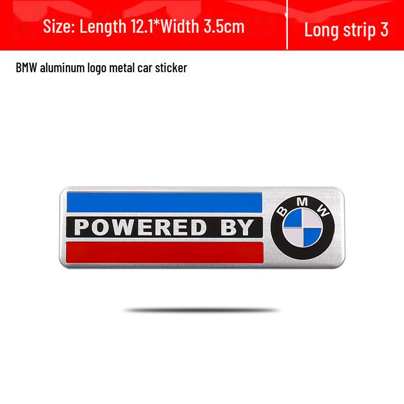 BMW M Performance Metal Logo Stickers: Aluminum Nameplate and Fender Decals