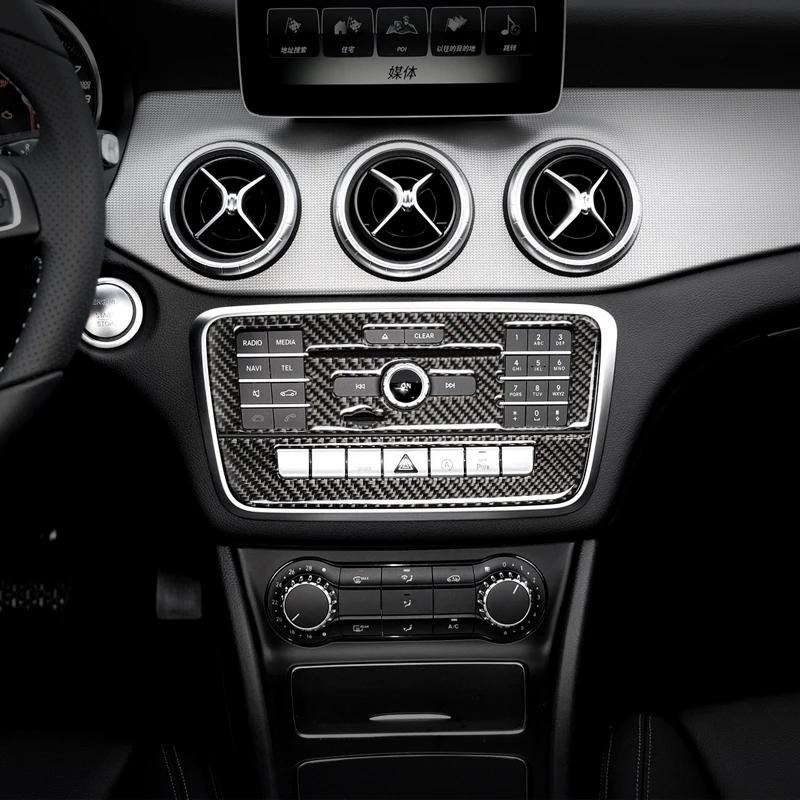 Углеродное волокно для Mercedes Benz W176 GLA X156 CLA C117 AB Class CD Панель Накладка Наклейка Интерьер автомобиля