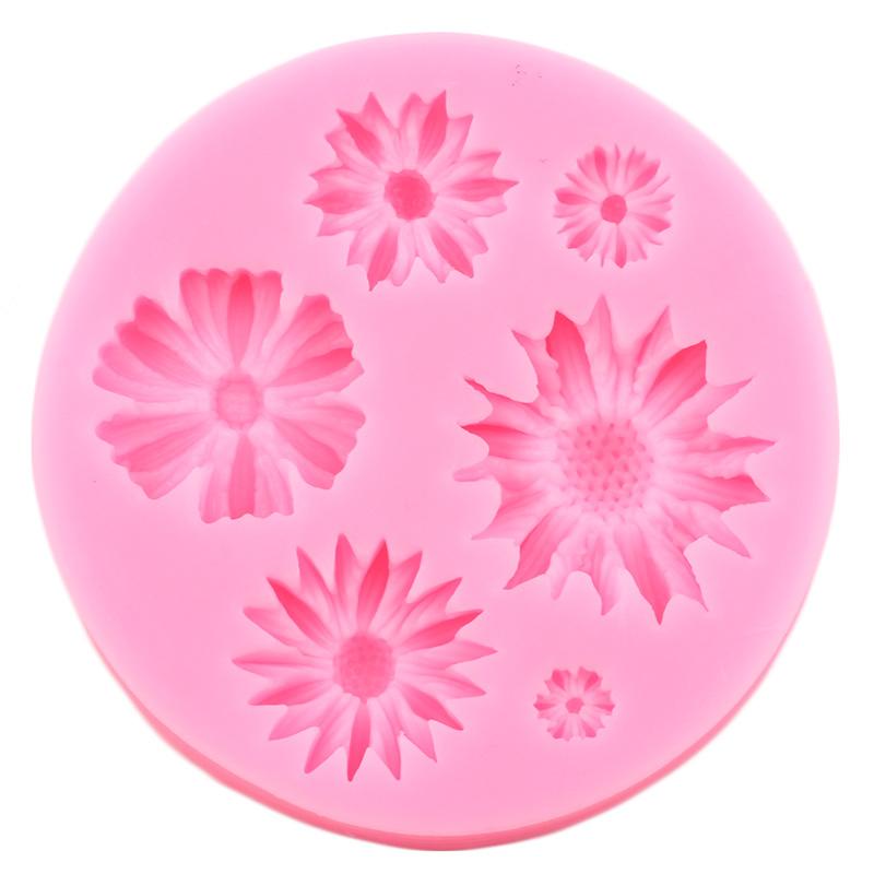Силиконовая форма «Ромашка», цветок «сделай сам», формы для кексов, инструменты для украшения торта из помадки, форма для шоколадной мастики, полимерная глина, формы для конфет, смолы