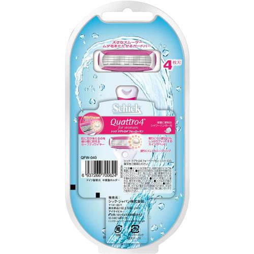 Schick Schick Quattro 4 для женщин Держатель (В комплект входят 2 сменных лезвия.) Женская сменная бритвенная кассета (1 уже прикреплен к основному блоку)