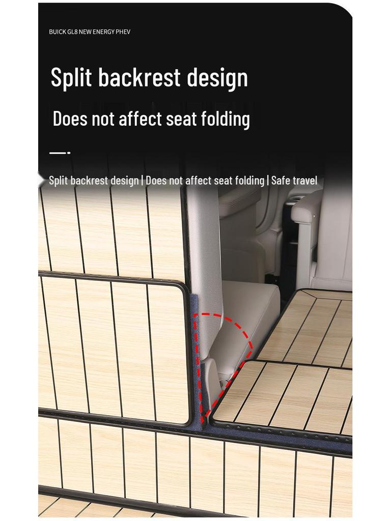 This solid wood floor mat is designed for full-coverage interior use in 2024-2025 Buick GL8 PHEV AL6 ES models.