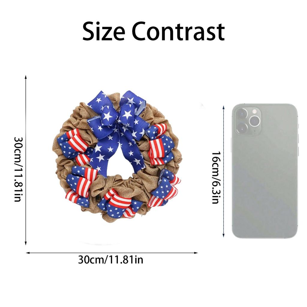 Front Door Patriotic Independence Day Wreath Creative American Flag Wreath Front Door Wreath Independence Day
