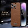 Business Sle Bla High Quality Leather Soft Phone Case for IPhone 17 Pro Max Air 16 E 15 Solid Color Shockproof Protective Cover