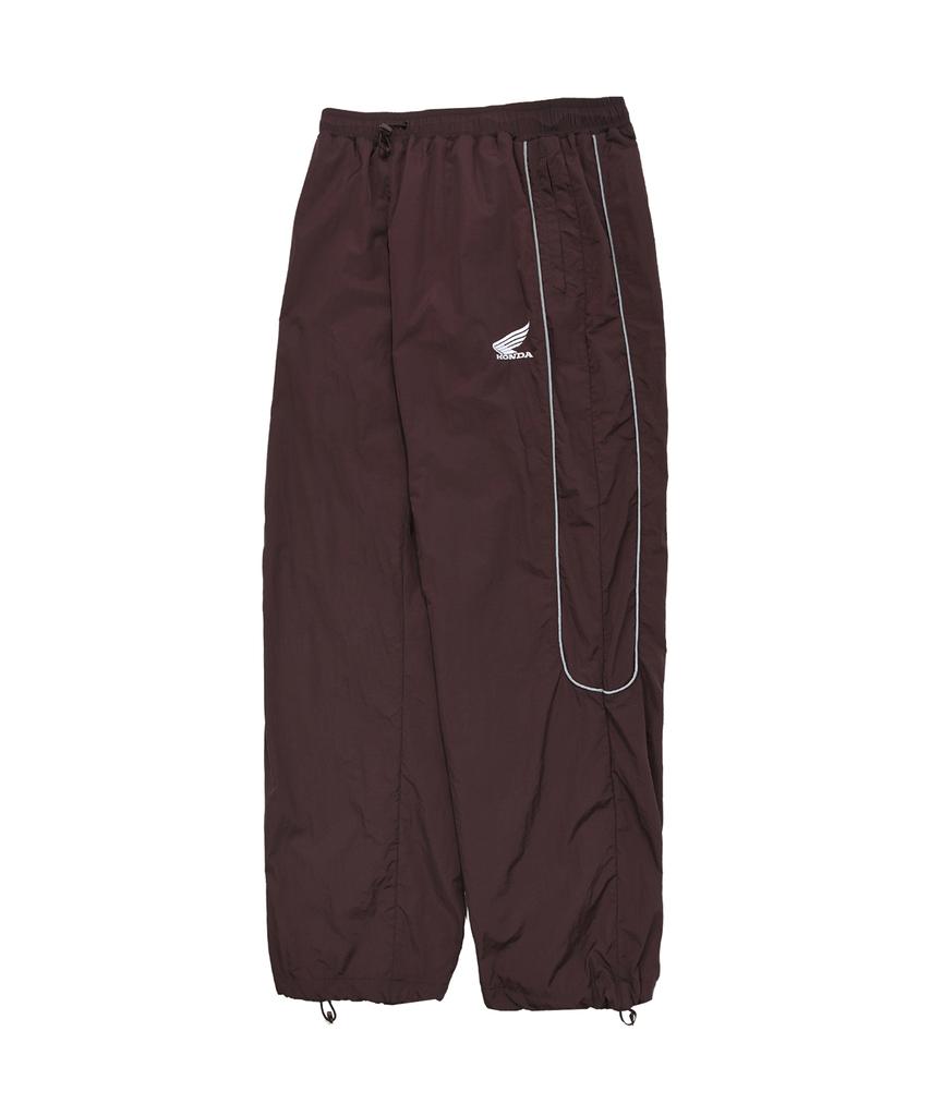 PHYPS MOTORCYCLE Basic Logo Nylon Track Pants Burgundy