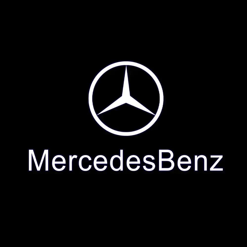 AAUW1 2X Car Door Sign Welcome Light LED Projection Light For Mercedes Benz AMG GLC GLA GLE GLS GL W204 W176 W205 W213 W166 W212 C180