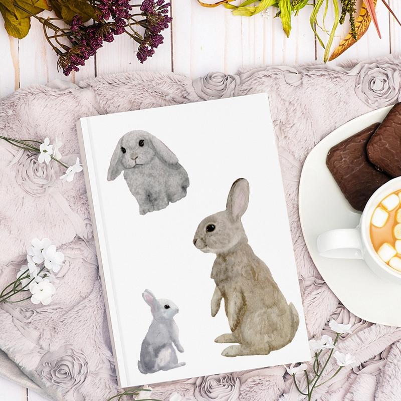 1set Cartoon Bunny Animals Wall Stickers Kids Cute Rabbit DIY Children Mural Decal Baby Bedroom Nursery Rooms Home Wall Decor