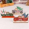 3pcs/set DIY Christmas Wooden Car Decorations Cartoon Christmas Car Ornament  Christmas