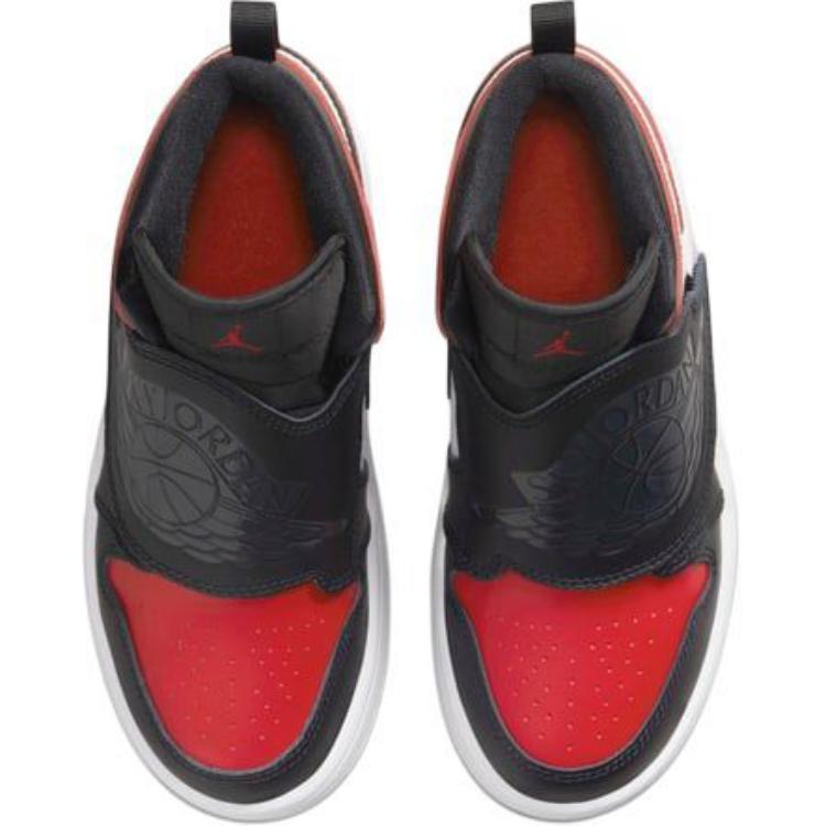 Air Jordan Sky Jordan 1 PS Bred Toe Kids Sneakers Black Varsity-Red White BQ7197-016