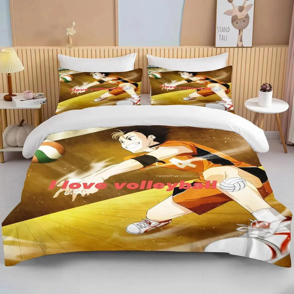 Одеяло Новые 3D Комплекты Постельного Белья Haikyuu Мультяшное Одеяло Постель Аниме Наволочки Комплекты Постельного Белья для Взрослых и Детей Домашний Текстиль