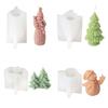 Силиконовые формы для свечей Рождественский праздник Многофункциональное использование Подходят для домашнего рукоделия и подарков Глина Домашний декор