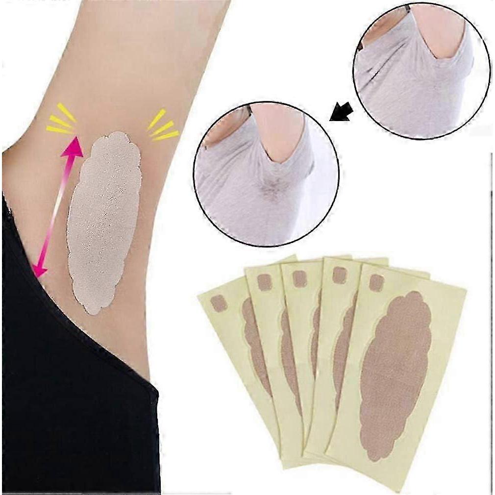 Underarm Sweat Pads, 5 Pcs Invisible Self-adhesive Antiperspirant Stickers, Disposable Anti-Sweat Absorbent Pads fast