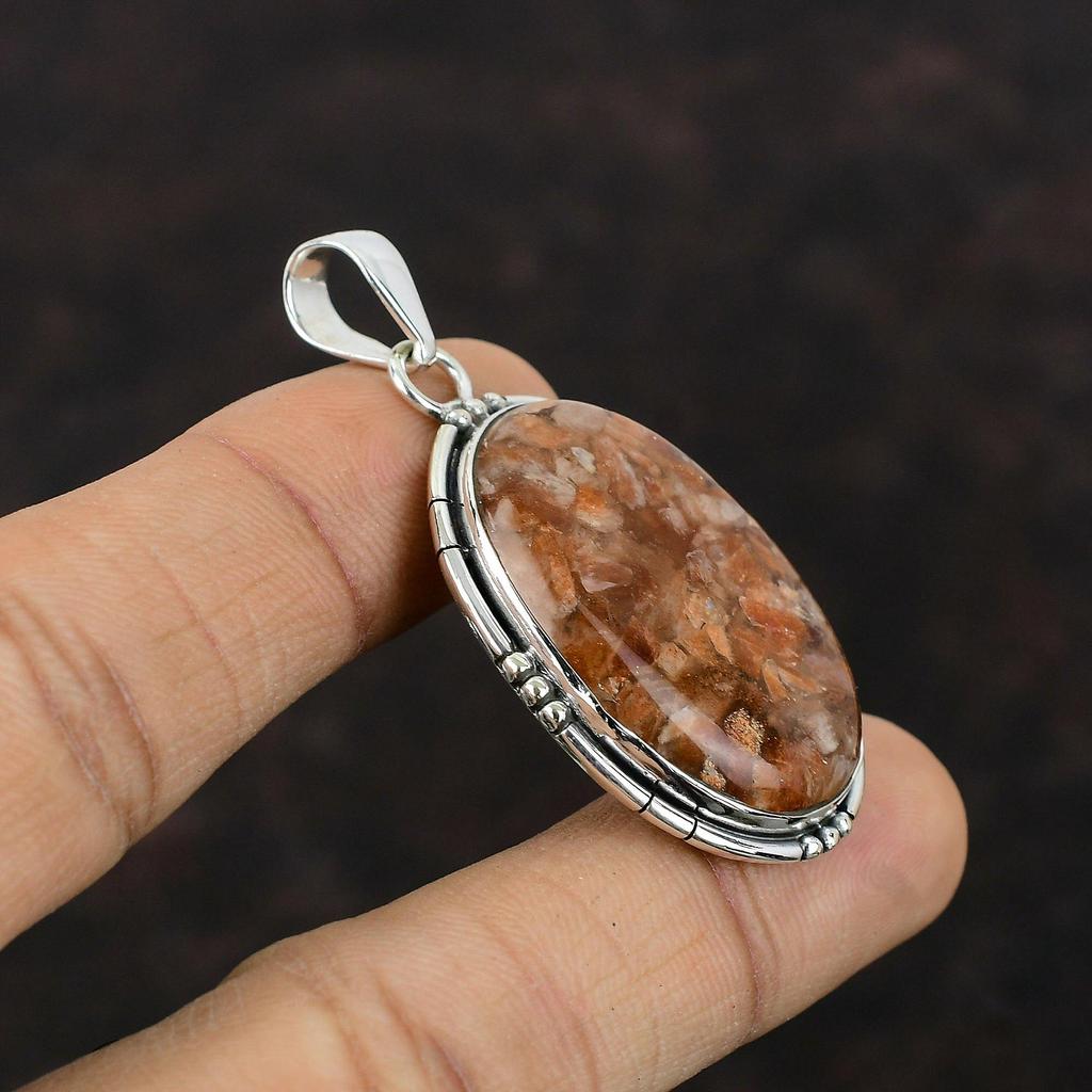 Подвеска из солнечного камня, стильные ювелирные изделия ручной работы, подвеска из стерлингового серебра 925 пробы, подвеска из драгоценного камня высокого качества, красивый серебряный ювелирный подарок для женщин