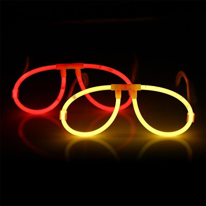 DIY Luminous Eye Glasses Fluorescent Wear Glow Stick Neon Party Gift Adult Kids Birthday Wedding Bar Carnival