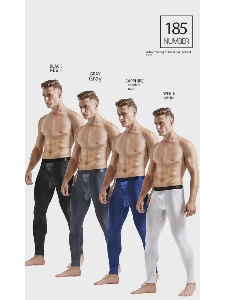 Мужские леггинсы из хлопчатобумажной шерсти с поддержкой — теплые многослойные брюки для весны, осени и зимы