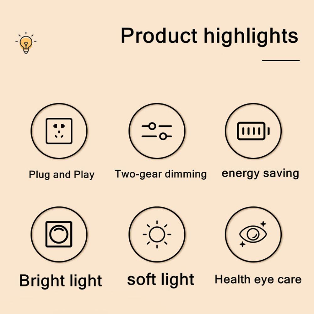 Светодиодный подключаемый ночник, 2 цвета, детский светильник для кормления глаз, светильник для сна, розетки для спальни, энергосберегающие милые лампы для коридора, балкона