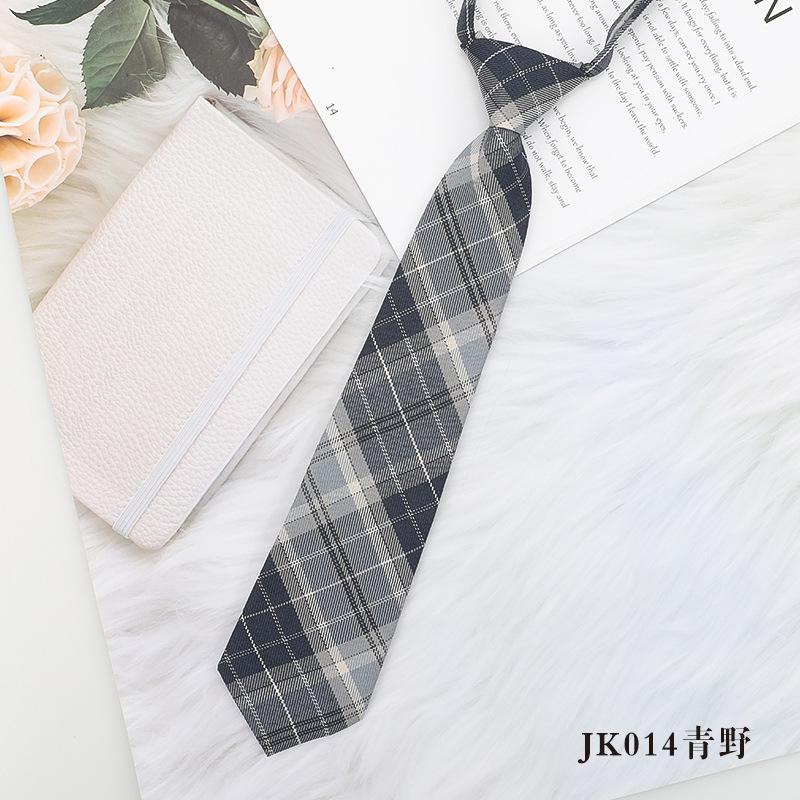 Креативный галстук без узлов, студенческий принт, цветная клетка, галстук Jk