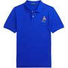 Polo Поло FW223 Однотонное с логотипом Воротник-поло Короткий рукав Детская одежда Синий CWPOKNIY8021065-401