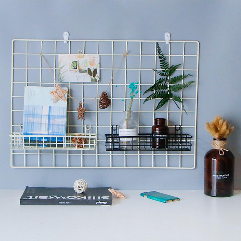 Металлическая настенная корзина для хранения, полка, держатель, органайзер, домашний декор, 40x10x5см