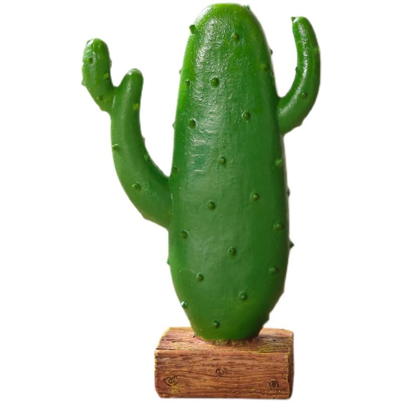 Oushuo Mai 16cm Nordic Style Glass Cactus Ornament