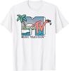 MTV Пляжный Остров Фламинго Логотип Винтажная Графическая Футболка Футболка