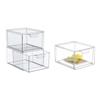Transparent Acrylic Makeup Organizer Stackable Stationery Desk Drawer Storage Box for Washbasin Bathroom Storage Holder