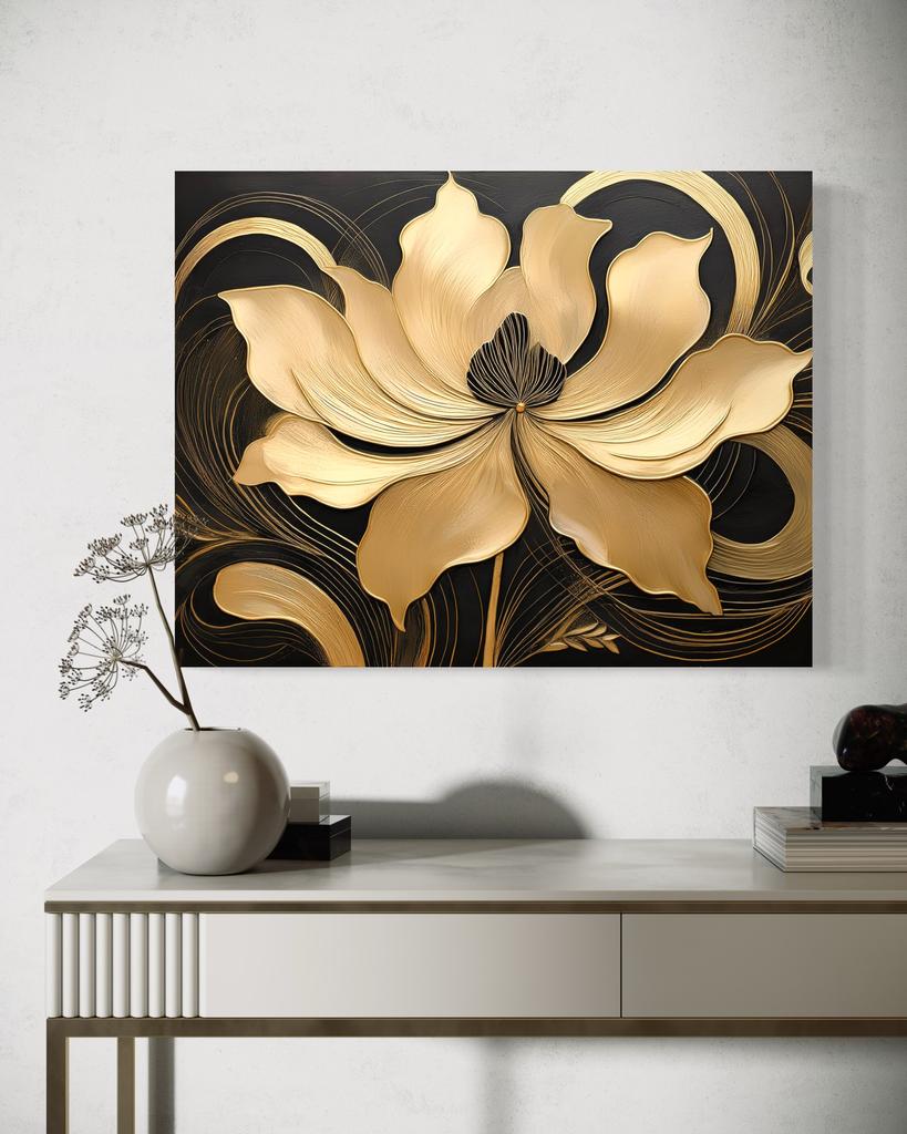 Canvas Print, Beige Flower