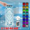 Table Lamp with LED Crystal Shade and Night Light Projector Adjustable 16 Colors and Touch Control Function for Romantic Night