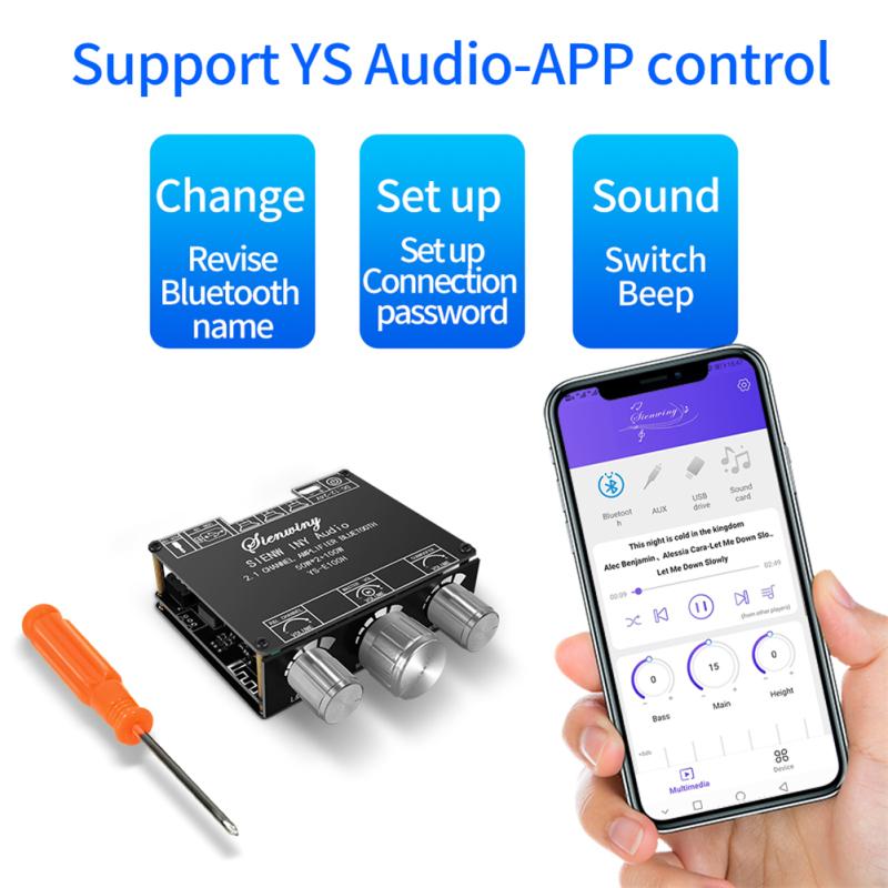 Ys-e100h 2.1-канальный Bluetooth-совместимый 5.1-канальный усилитель мощности звука сабвуфер с высоким низким тоном