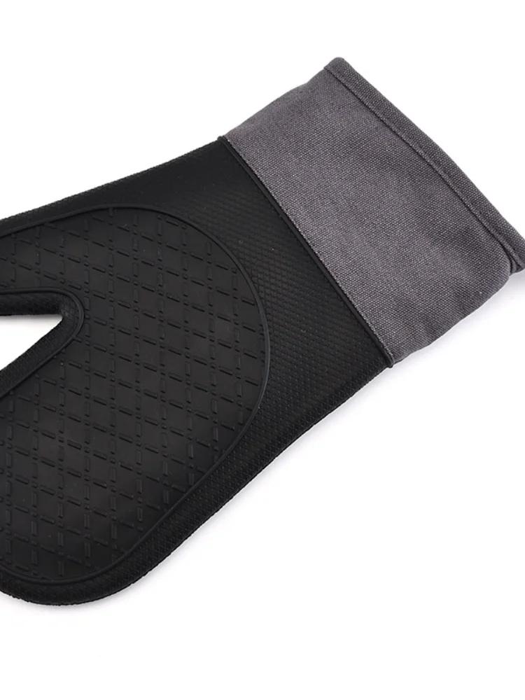 Цельные силиконовые перчатки для микроволновой печи, перчатки для барбекю, цельные перчатки для духовки, выпечка, кухонный инструмент, прихватки для горячих горшков, термостойкие кухонные перчатки