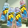1PC Letter A Block Character 750ml Color Plastic Sports Water Bottle Leakproof Flip Straw Lid Suitable for Sports Office Home Use