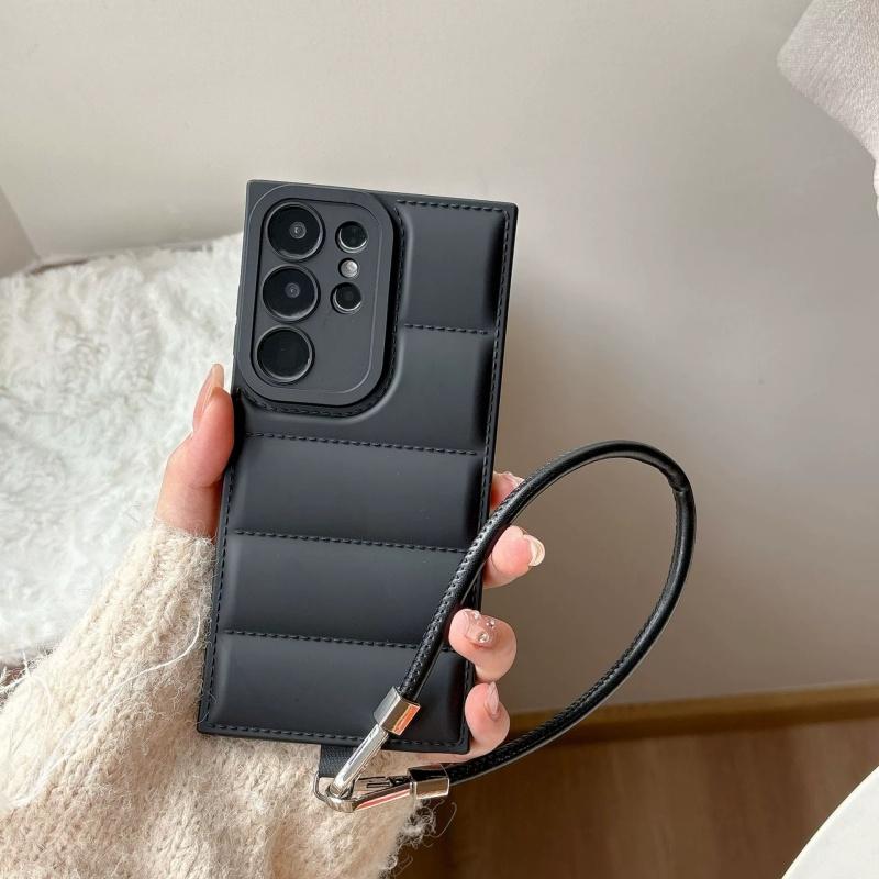 Мягкий силиконовый чехол для телефона цвета конфет для Samsung S25 Ultra S24 FE S23 Plus, кожаный ремешок из жидкого силикагеля для Galaxy S23 Ultra S22 S21 S20