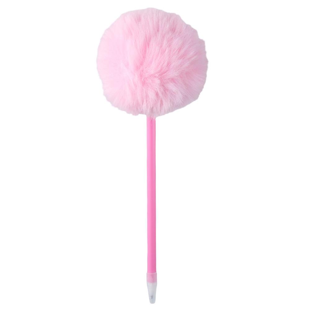 Зеленые пушистые шариковые ручки, плюшевые ручки, синие, синие гелевые чернила, женские шариковые ручки цвета макарон, офисные