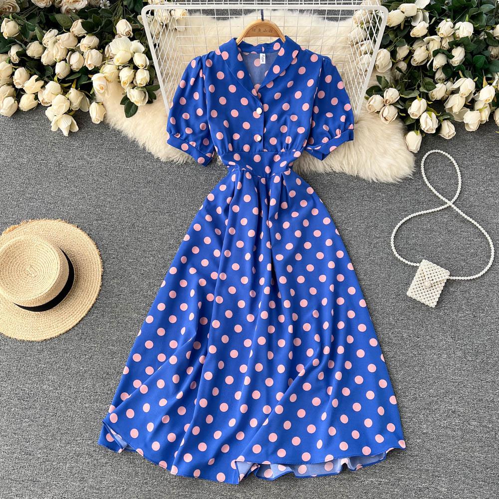 RUGOD Маленькое шифоновое платье Fresh Mori Super Fairy, темпераментное платье с V-образным вырезом, среднее и длинное платье феи Platycodon, платье для французского чая-брейка