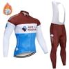 Mens Fleece Cycling Jersey Long Sleeve Winter Thermal Bike Top Road Mountain Biking