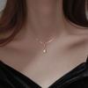 Flash Diamond Drop Necklace Female Delicate Simple Temperament Cold Wind Collarbone Chain