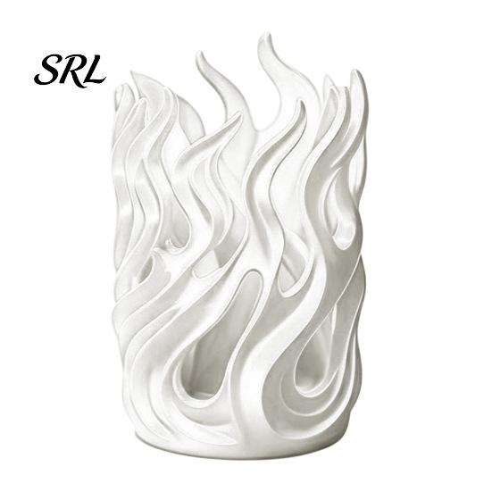 Desk Pen Organizer Flame Shape Holder, 3D Printed Hollow Pencil Cup, Stationery for Students Decorative Desktop Makeup Brush, Office, School Supplies