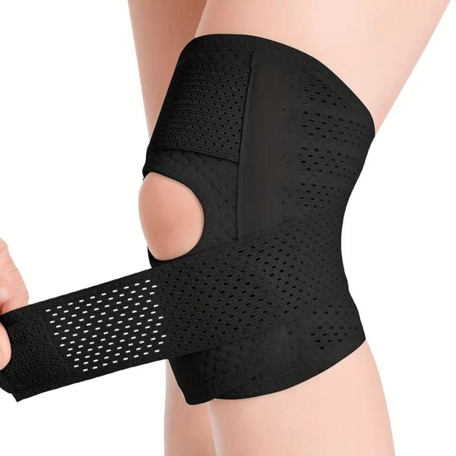 Улучшенные наколенники, Компрессионная поддержка колена с тканью Air Mesh, Регулируемая коленная повязка с боковыми стабилизаторами, Ультрамягкий бандаж для спорта, бега