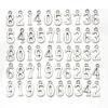 100pcs Alloy Numbers Charm Pendants Sliver Alloy Charms Pendants  for Jewelry Making