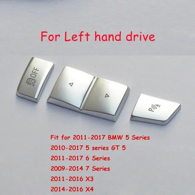 ABS Car Interior Button Covers Stickers Fit For BMW 5 5GT 6 7 Series F10 F07 F06 F20 F30 F32 F01 F02 F25 F26 Auto Accessories