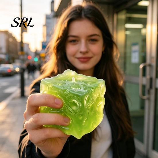 Sensory Fidget Toys Giant Cheese Squeeze Toy, Realistic Slow Rebound Stress Relief Cube for Kids Adults, Soft Toy Anxiety And Fun Play Office