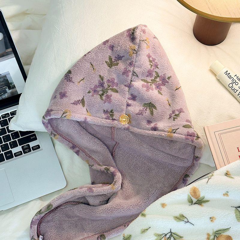 Быстросохнущая шапочка для волос, супер впитывающая мягкая банная женская головная полотенец для девочек, милое полотенце для волос, сухая шапочка для волос