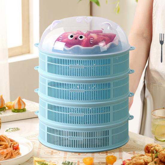 Складная сетчатая крышка для еды с крышкой, многофункциональный купол для овощей, пельменей, морепродуктов, мяса, экономичная кухонная принадлежность