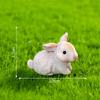 1PC Mini Simulation Rabbit Figurine Bunny Car Desktop Ornament Micro Landscape Decoration Dollhouse Miniature Toy