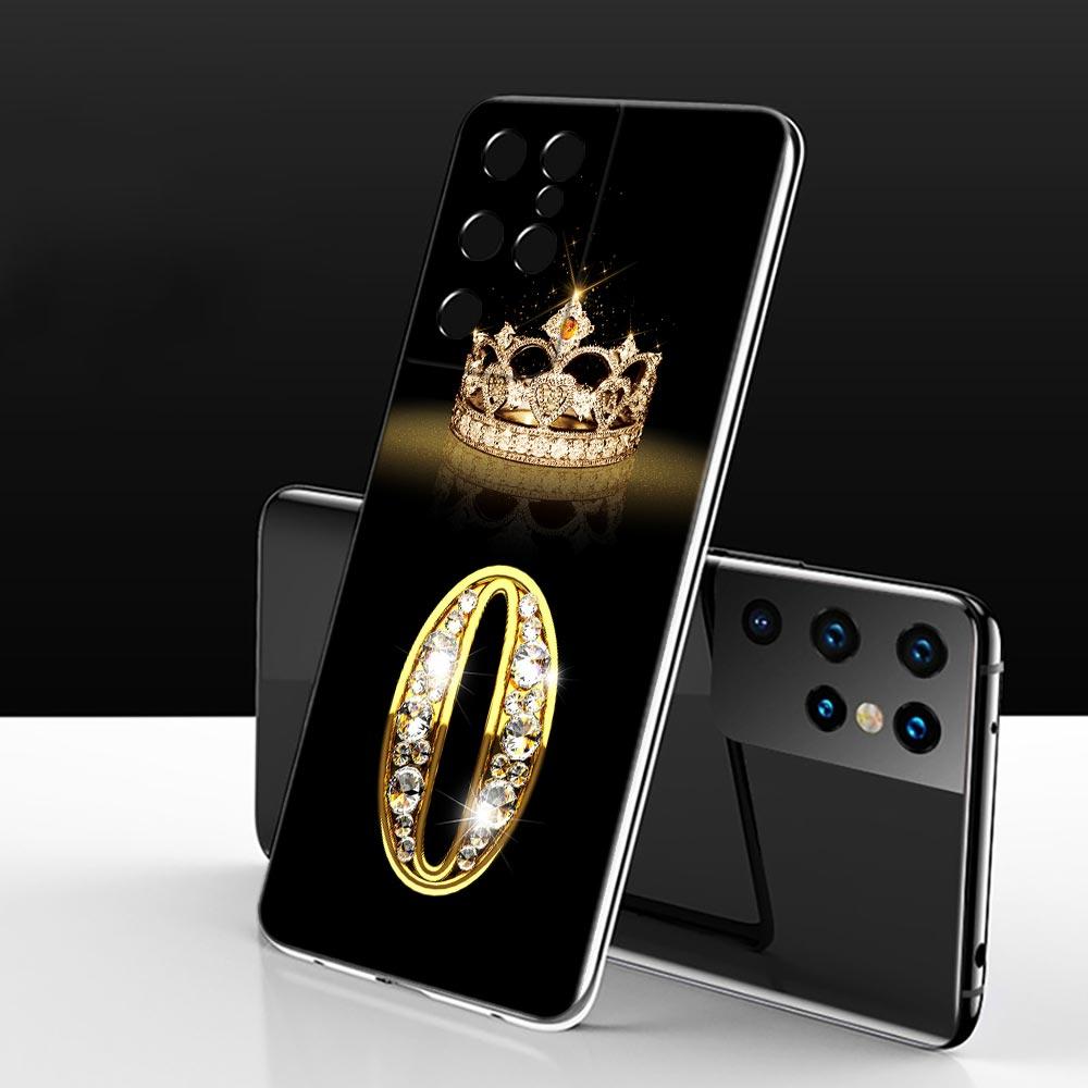 Алмазная Корона Первые Буквы Буква N Прозрачный Чехол Samsung S24 Ultra Для Galaxy S21 S20 FE S22 Ultra S23 S24 Plus Чехлы Мягкий Чехол