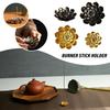 1PC New Alloy Incense Burner Stick Holder Plate Buddhism Lotus Censer Nasturtium Bronze Incense Burner