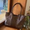 Сумка большой вместимости, женская модная сумка через плечо, текстурированная сумка-тоут с леопардовым принтом, большая сумка премиум-класса